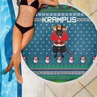 Merry Krampus Christmas Beach Blanket Xmas Holiday Patterns - Wonder Print Shop