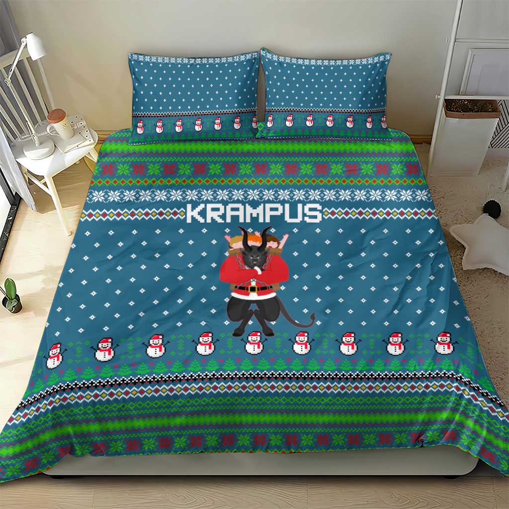 Merry Krampus Christmas Bedding Set Xmas Holiday Patterns - Wonder Print Shop
