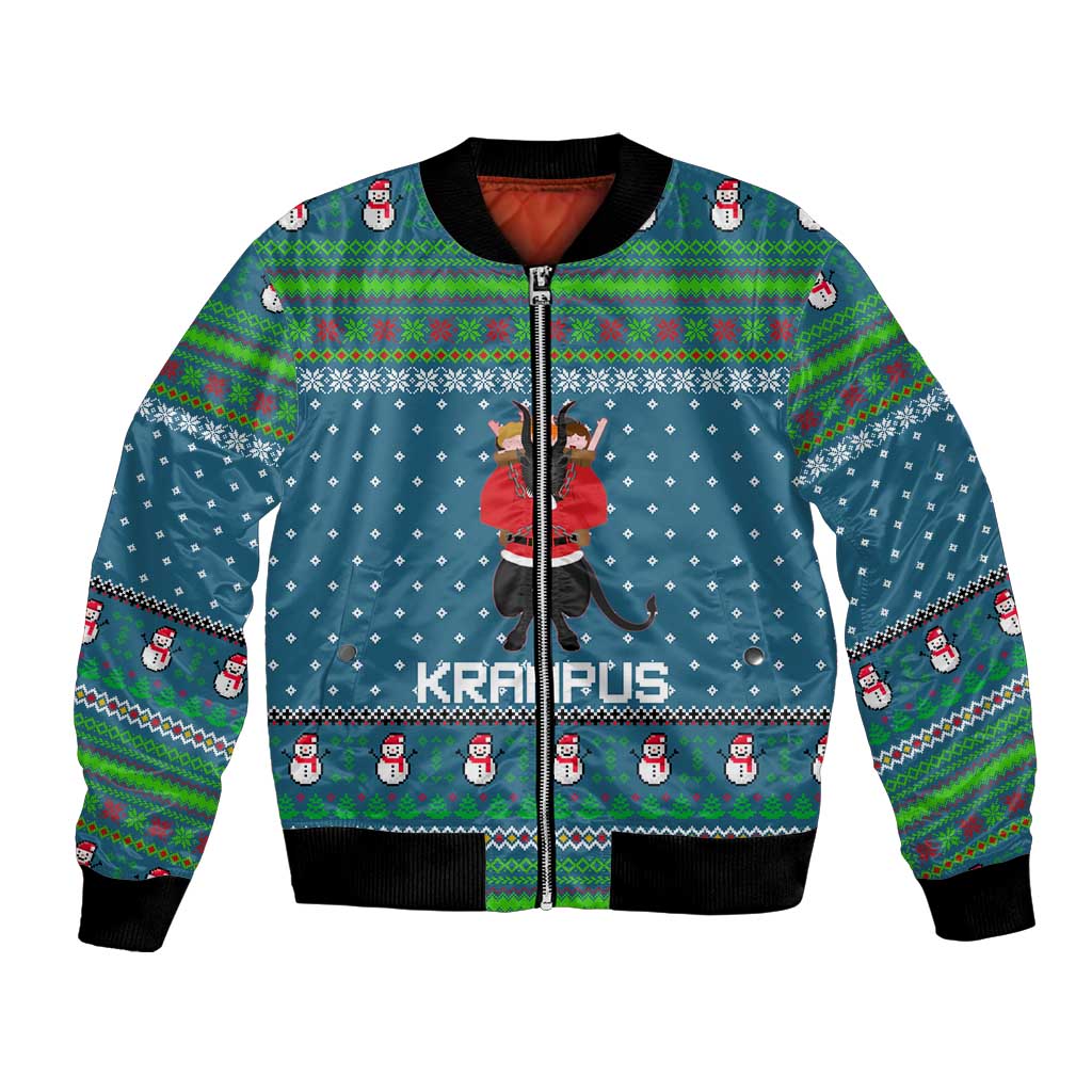 Merry Krampus Christmas Bomber Jacket Xmas Holiday Patterns - Wonder Print Shop