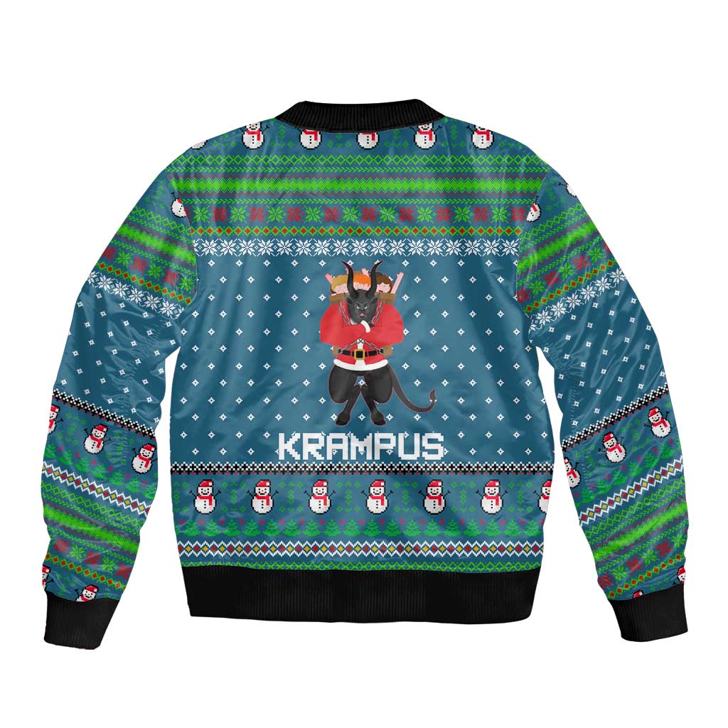 Merry Krampus Christmas Bomber Jacket Xmas Holiday Patterns - Wonder Print Shop