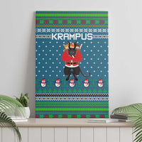 Merry Krampus Christmas Canvas Wall Art Xmas Holiday Patterns - Wonder Print Shop