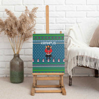Merry Krampus Christmas Canvas Wall Art Xmas Holiday Patterns - Wonder Print Shop