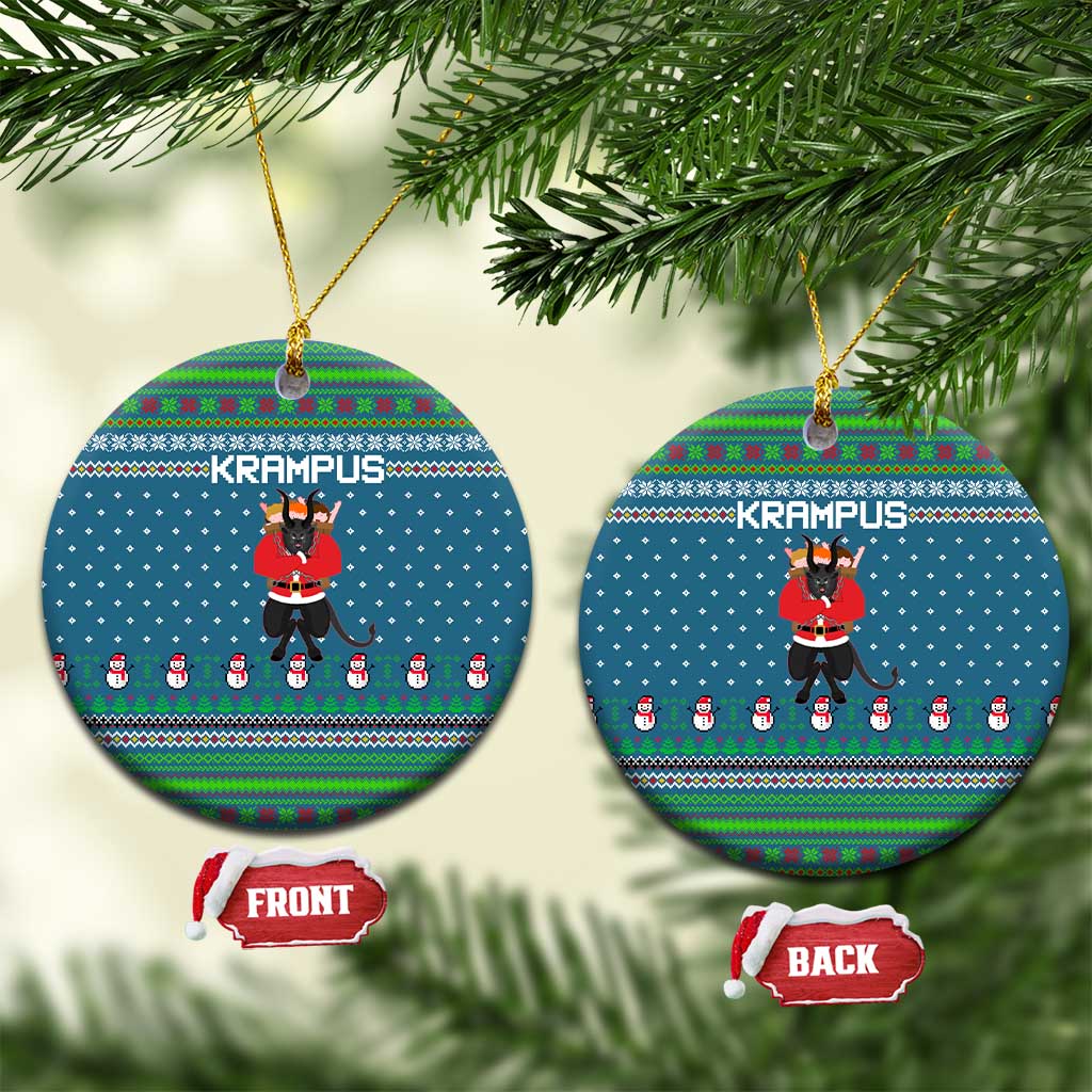 Merry Krampus Christmas Ceramic Ornament Xmas Holiday Patterns - Wonder Print Shop