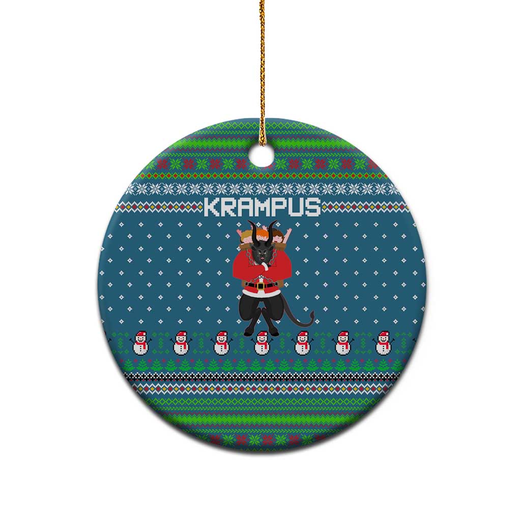 Merry Krampus Christmas Ceramic Ornament Xmas Holiday Patterns - Wonder Print Shop