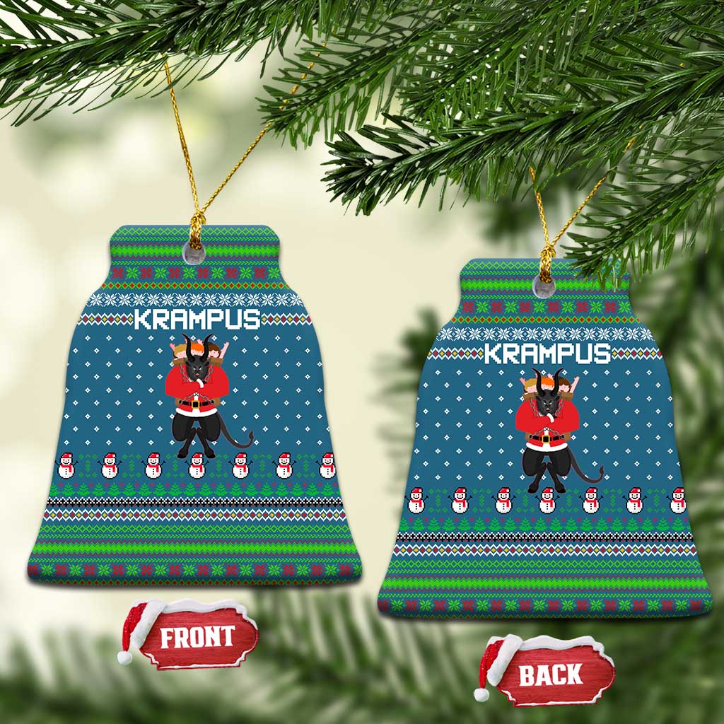 Merry Krampus Christmas Ceramic Ornament Xmas Holiday Patterns - Wonder Print Shop