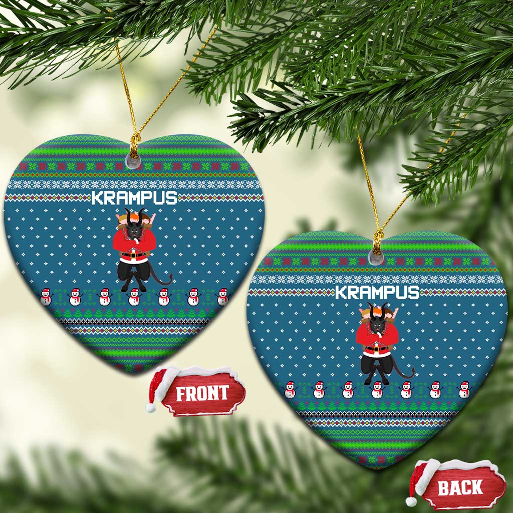 Merry Krampus Christmas Ceramic Ornament Xmas Holiday Patterns - Wonder Print Shop
