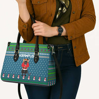 Merry Krampus Christmas Leather Bag Xmas Holiday Patterns - Wonder Print Shop