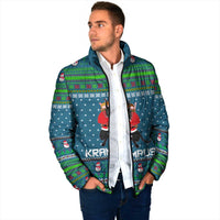 Merry Krampus Christmas Padded Jacket Xmas Holiday Patterns - Wonder Print Shop