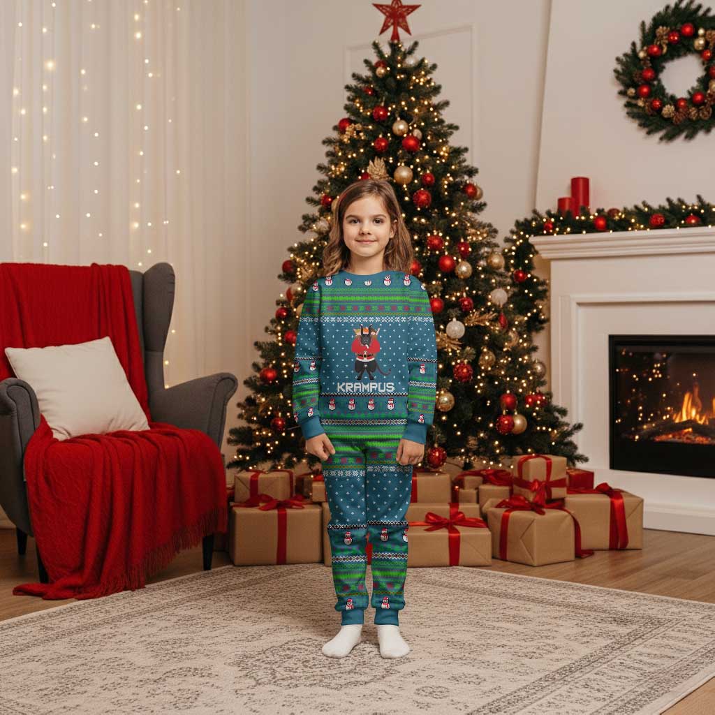 Merry Krampus Christmas Pajama Set Xmas Holiday Patterns - Wonder Print Shop