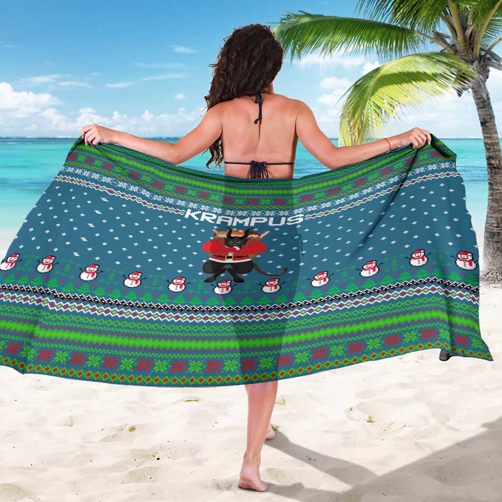 Merry Krampus Christmas Sarong Xmas Holiday Patterns - Wonder Print Shop