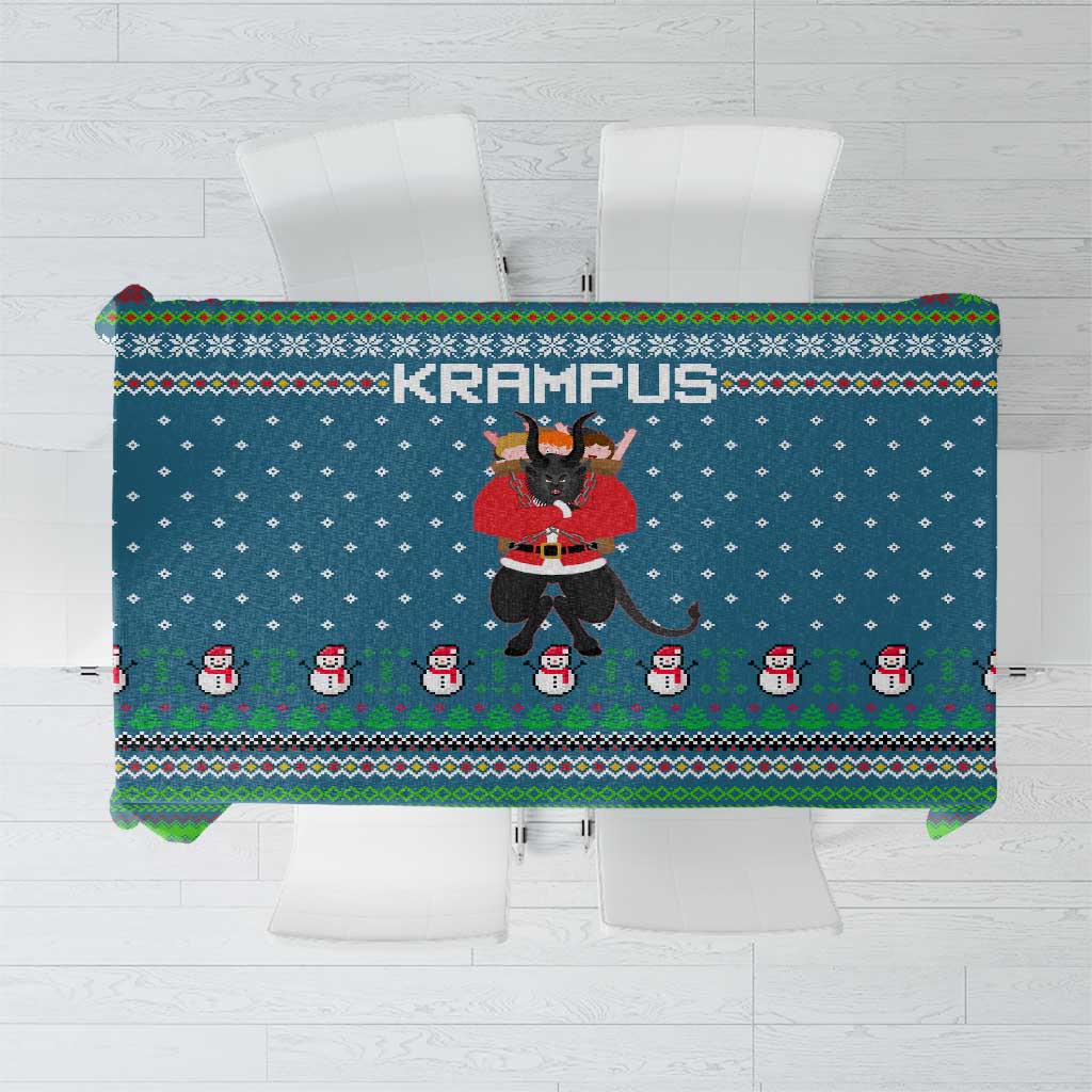 Merry Krampus Christmas Tablecloth Xmas Holiday Patterns - Wonder Print Shop