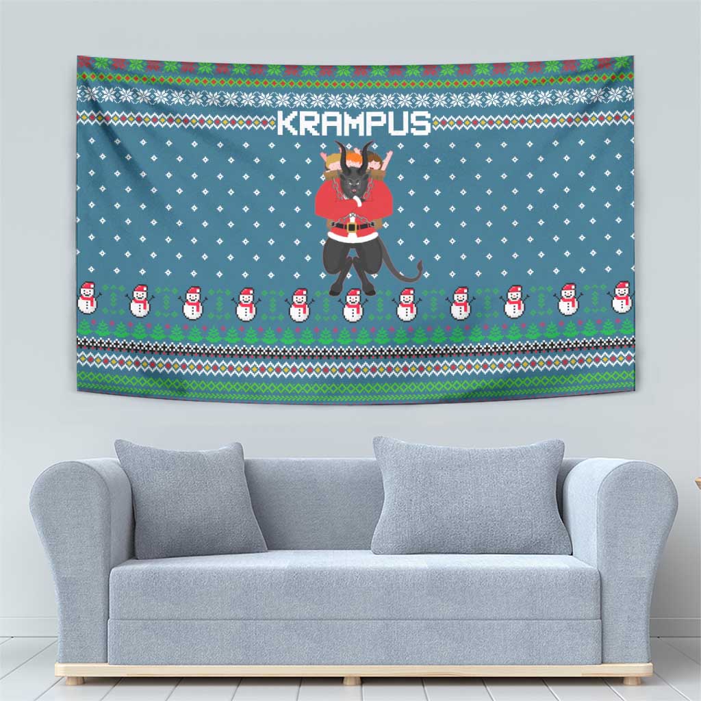 Merry Krampus Christmas Tapestry Xmas Holiday Patterns - Wonder Print Shop