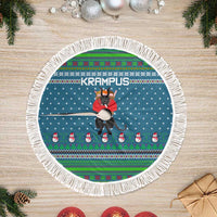 Merry Krampus Christmas Tree Skirt Xmas Holiday Patterns - Wonder Print Shop