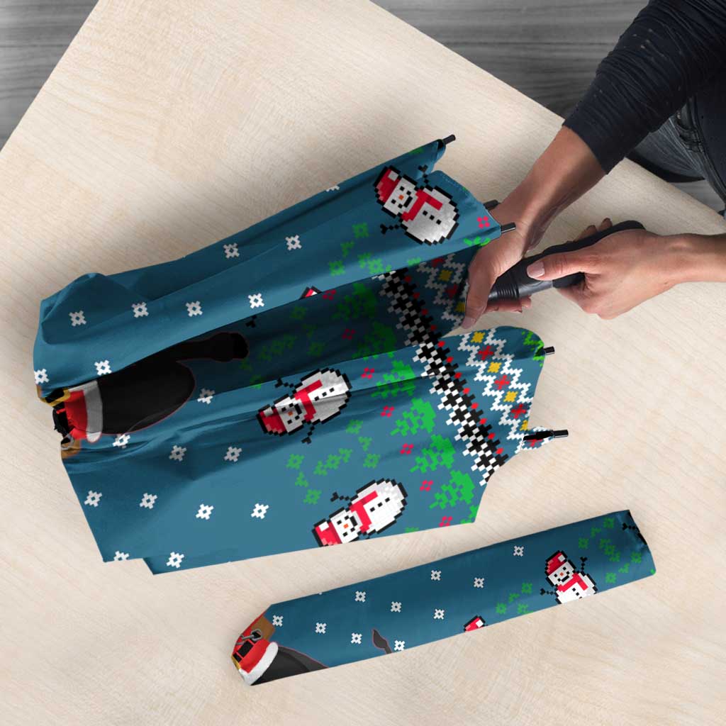 Merry Krampus Christmas Umbrella Xmas Holiday Patterns - Wonder Print Shop