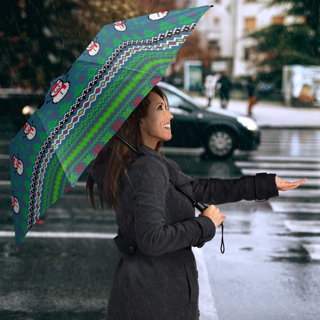 Merry Krampus Christmas Umbrella Xmas Holiday Patterns - Wonder Print Shop