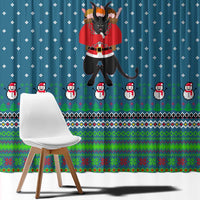 Merry Krampus Christmas Window Curtain Xmas Holiday Patterns - Wonder Print Shop