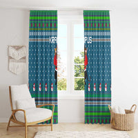 Merry Krampus Christmas Window Curtain Xmas Holiday Patterns - Wonder Print Shop