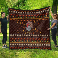Turkey And WIne Christmas Quilt Xmas Holiday Patterns - Wonder Print Shop