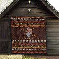 Turkey And WIne Christmas Quilt Xmas Holiday Patterns - Wonder Print Shop