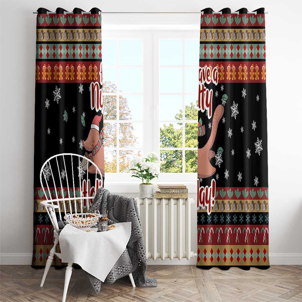 Have A Nutty Holiday Christmas Window Curtain Xmas Holiday Patterns - Wonder Print Shop