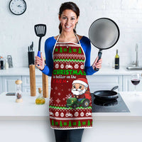 Tractor Santa Christmas Apron Xmas Holiday Patterns - Wonder Print Shop