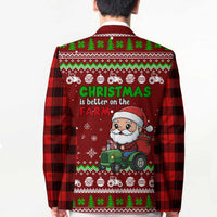 Tractor Santa Christmas Blazer Xmas Holiday Patterns - Wonder Print Shop