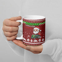 Tractor Santa Christmas Ceramic Mug Xmas Holiday Patterns - Wonder Print Shop