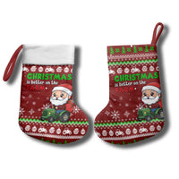 Tractor Santa Christmas Stocking Xmas Holiday Patterns - Wonder Print Shop