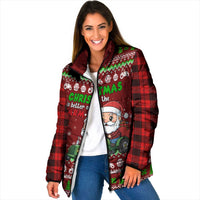 Tractor Santa Christmas Padded Jacket Xmas Holiday Patterns - Wonder Print Shop