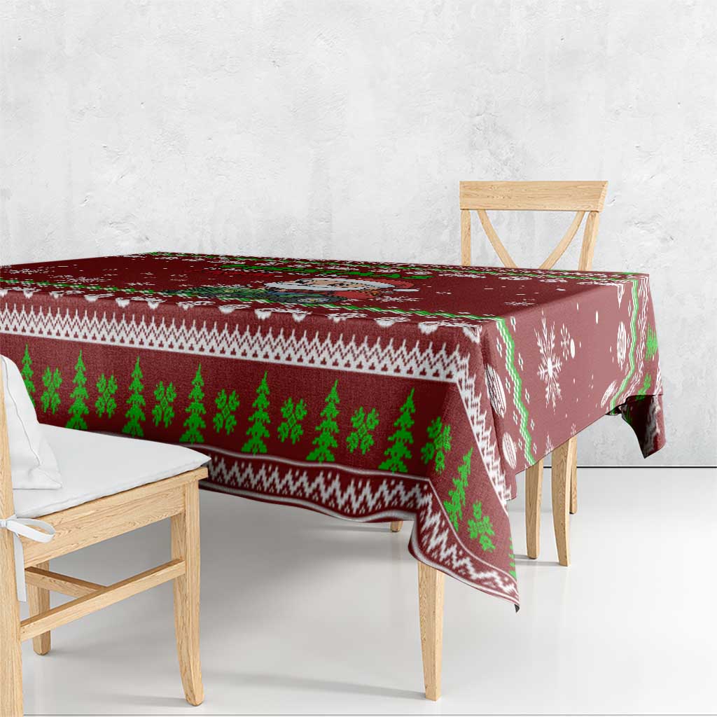 Tractor Santa Christmas Tablecloth Xmas Holiday Patterns - Wonder Print Shop