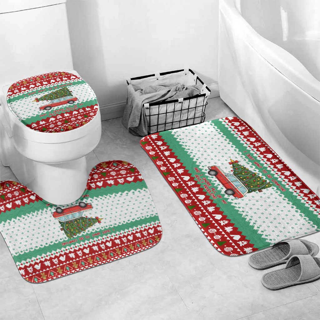 I Just Want To Camping Christmas Bathroom Set Xmas Holiday Patterns - Wonder Print Shop