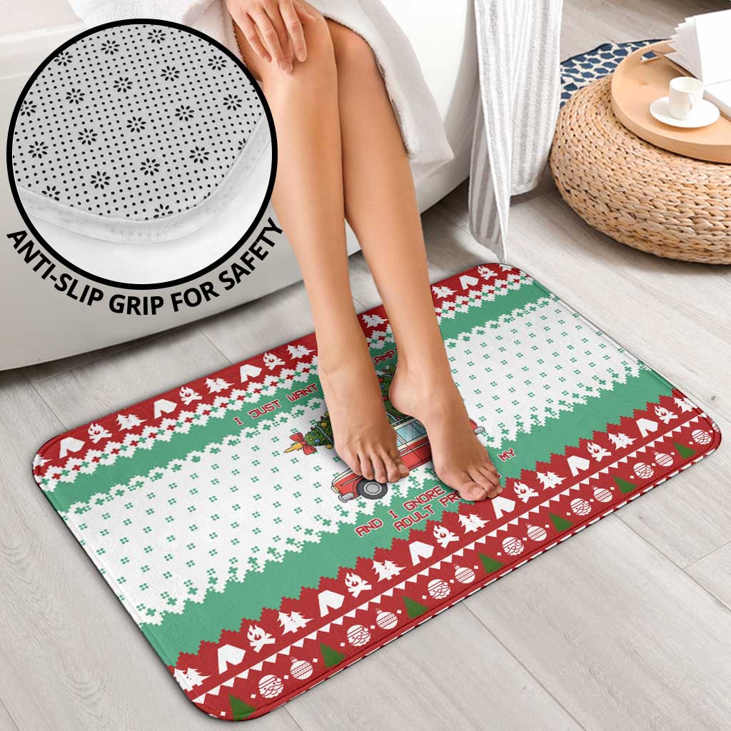 I Just Want To Camping Christmas Bathroom Set Xmas Holiday Patterns - Wonder Print Shop