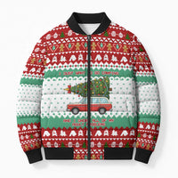 I Just Want To Camping Christmas Bomber Puffer Jacket Xmas Holiday Patterns - Wonder Print Shop