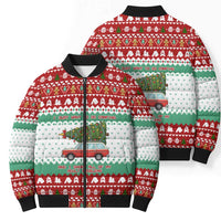 I Just Want To Camping Christmas Bomber Puffer Jacket Xmas Holiday Patterns - Wonder Print Shop