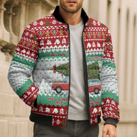 I Just Want To Camping Christmas Bomber Puffer Jacket Xmas Holiday Patterns - Wonder Print Shop
