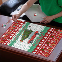 I Just Want To Camping Christmas Puzzle Xmas Holiday Patterns - Wonder Print Shop