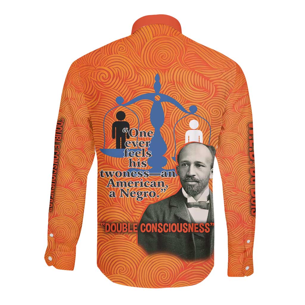 W.E.B. Du Bois Tribute Long Sleeve Button Shirt W.E.B. Du Bois Tribute - Wonder Print Shop