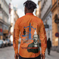 W.E.B. Du Bois Tribute Long Sleeve Button Shirt W.E.B. Du Bois Tribute - Wonder Print Shop