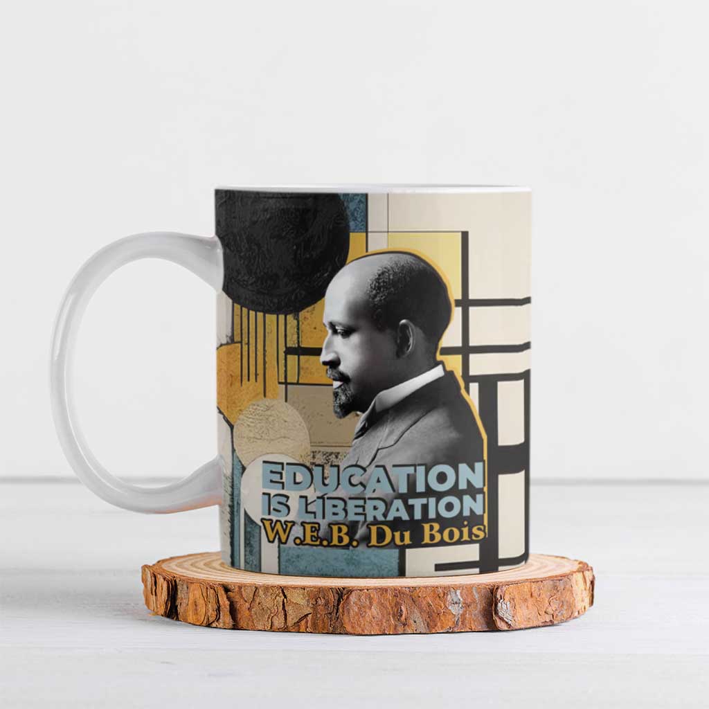 W.E.B. Du Bois Education is Liberation Ceramic Mug Scholar, Activist, Visionary Tribute Design - Wonder Print Shop