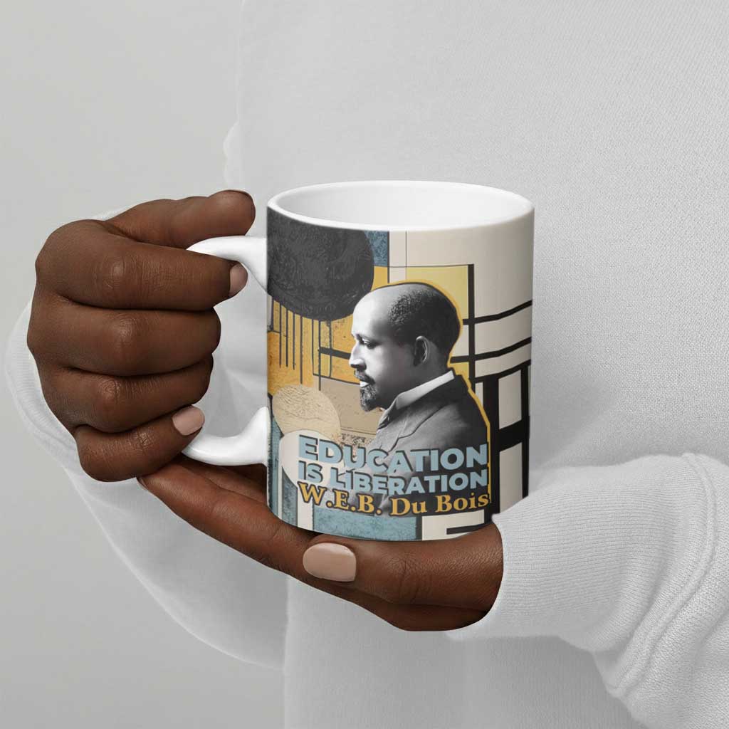 W.E.B. Du Bois Education is Liberation Ceramic Mug Scholar, Activist, Visionary Tribute Design - Wonder Print Shop