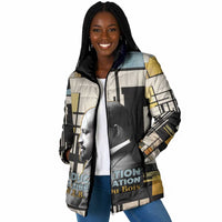 W.E.B. Du Bois Education is Liberation Padded Jacket Scholar, Activist, Visionary Tribute Design - Wonder Print Shop