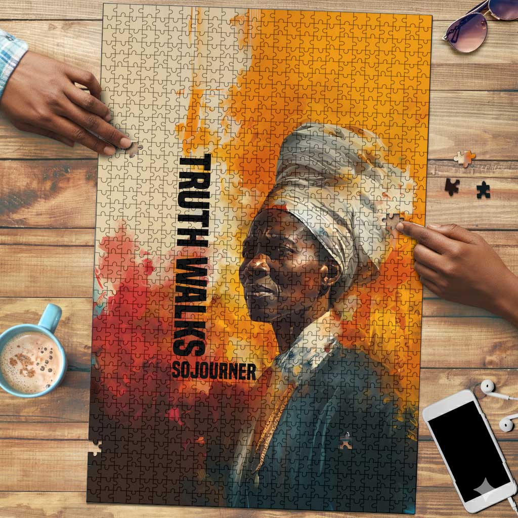 Sojourner Truth Puzzle Truth Walks - Bold Portrait and Empowerment Design - Wonder Print Shop