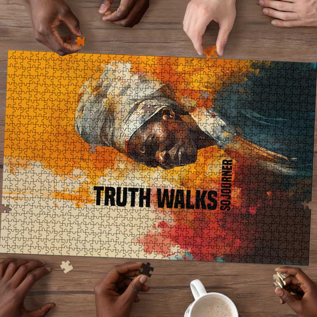 Sojourner Truth Puzzle Truth Walks - Bold Portrait and Empowerment Design - Wonder Print Shop