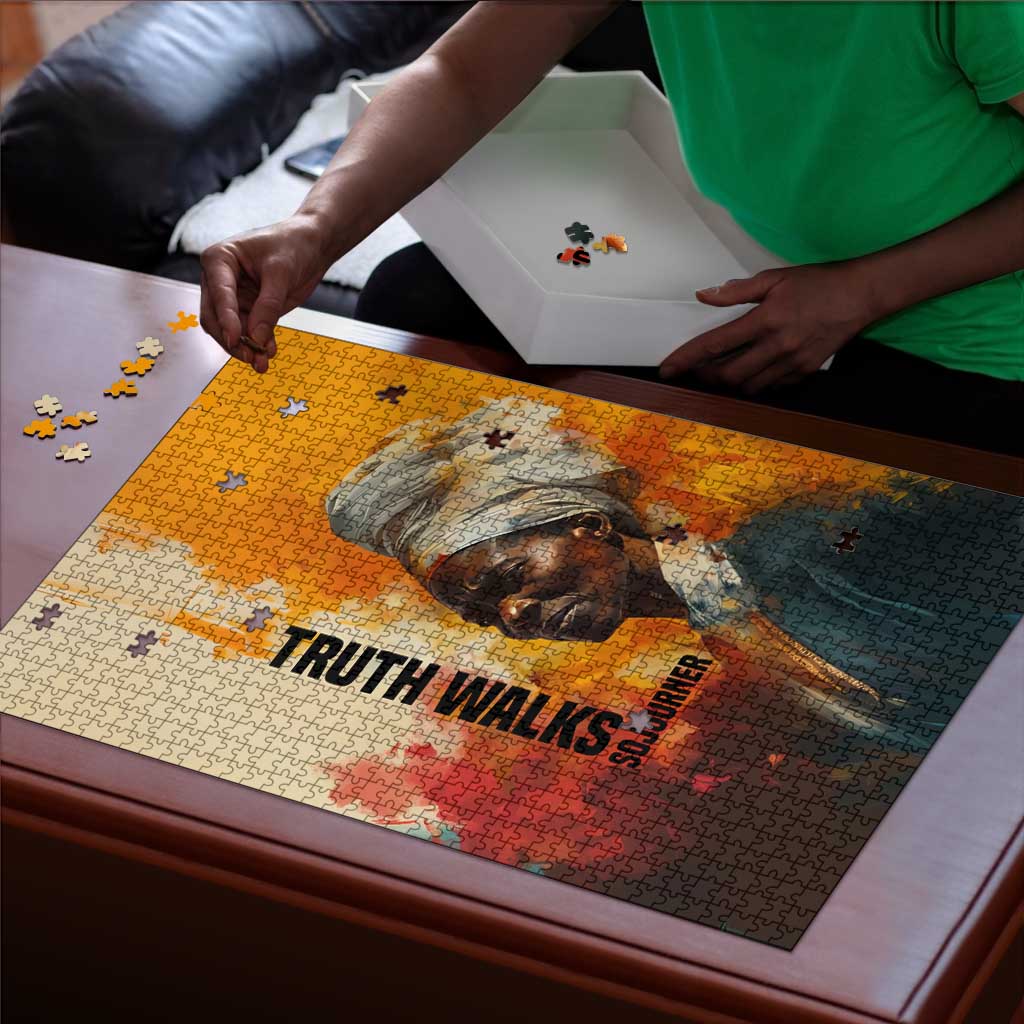 Sojourner Truth Puzzle Truth Walks - Bold Portrait and Empowerment Design - Wonder Print Shop