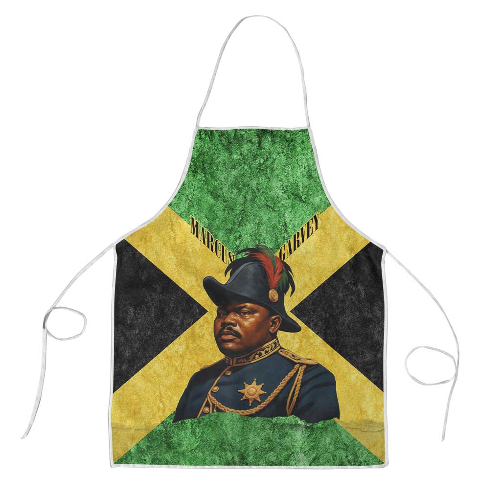 Marcus Garvey Apron Jamaican Flag Theme African Fist Civil Rights Symbol Pan African Tribute Design - Wonder Print Shop