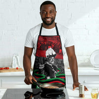 Marcus Garvey Apron Collage Design Progress Is the Attraction Quote Pan African Movement Tribute - Wonder Print Shop