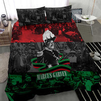 Marcus Garvey Bedding Set Collage Design Progress Is the Attraction Quote Pan African Movement Tribute - Wonder Print Shop