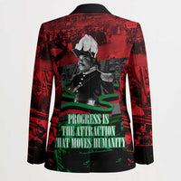 Marcus Garvey Blazer Collage Design Progress Is the Attraction Quote Pan African Movement Tribute - Wonder Print Shop