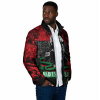 Marcus Garvey Padded Jacket Collage Design Progress Is the Attraction Quote Pan African Movement Tribute - Wonder Print Shop