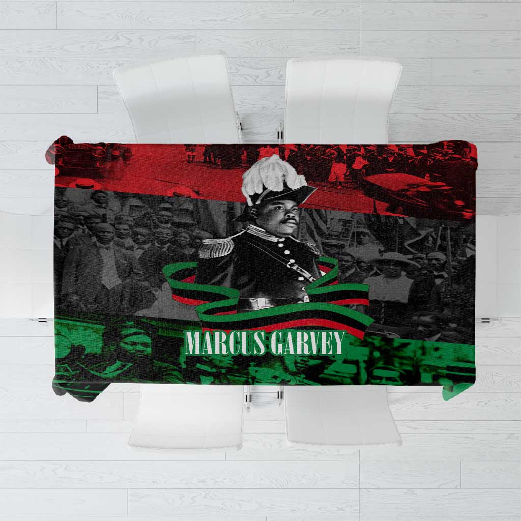 Marcus Garvey Tablecloth Collage Design Progress Is the Attraction Quote Pan African Movement Tribute - Wonder Print Shop